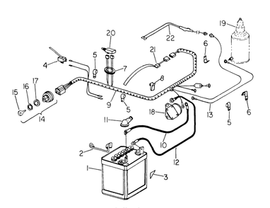 Ignition And Starting (S/N 200600 And Above) Diagram and Parts List for CADET85 (86-0340023U-0340025U-0340026U-0340029U-0340030U-0340032U-0340033U)(1975 & Since) Cub Cadet Lawn Tractor